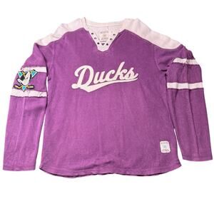 VTG CCM Pro OK’d Anaheim Mighty Ducks Hockey Sweater Mens M Oversized NHL 90s